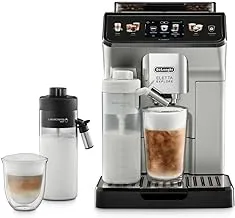 ديلونجي ECAM450.65.S Eletta Explore ماكينة قهوة أوتوماتيكية بالكامل، أكثر من 50+ مشروب بارد وساخن، لاتيه كريما بارد، لاتيه كريما ساخن، مشروب بارد في أقل من 5 دقائق، تحكم ذكي