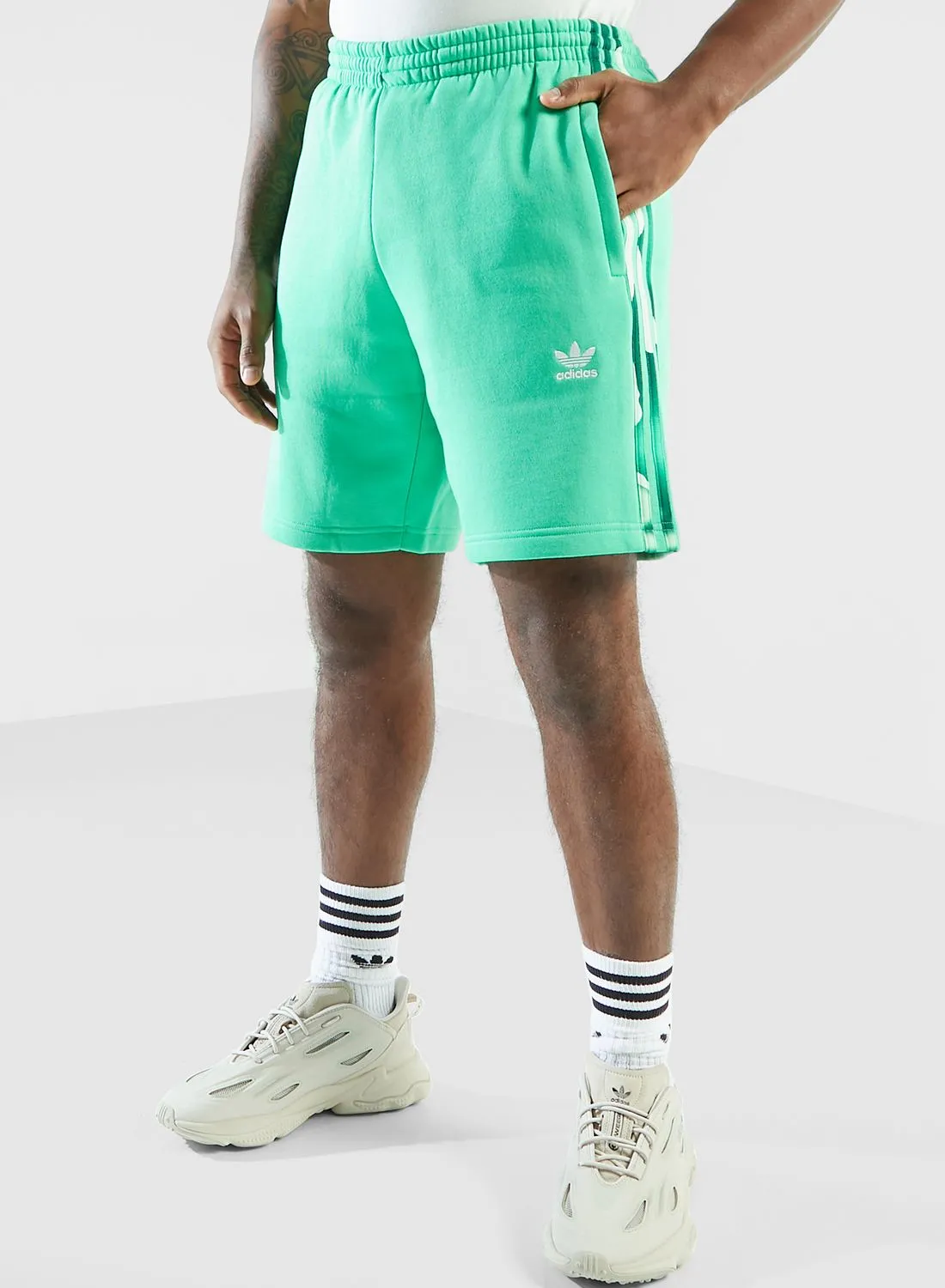 adidas Originals 3 Stripe Camo Graphic Shorts