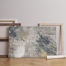 لوحة فنية جدارية من القماش مطبوعة بألوان مائية على شكل أوراق الشجر من هوم جاليري مقاس 60 × 40 سم