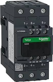 Schneider Electric TeSys Deca 3P 40A/24V AC-3/AC-3e Contactor for Motor Control Application, Black