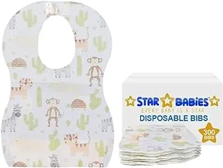 Star Babies - Animals Printed Disposable Bibs Pack of 300