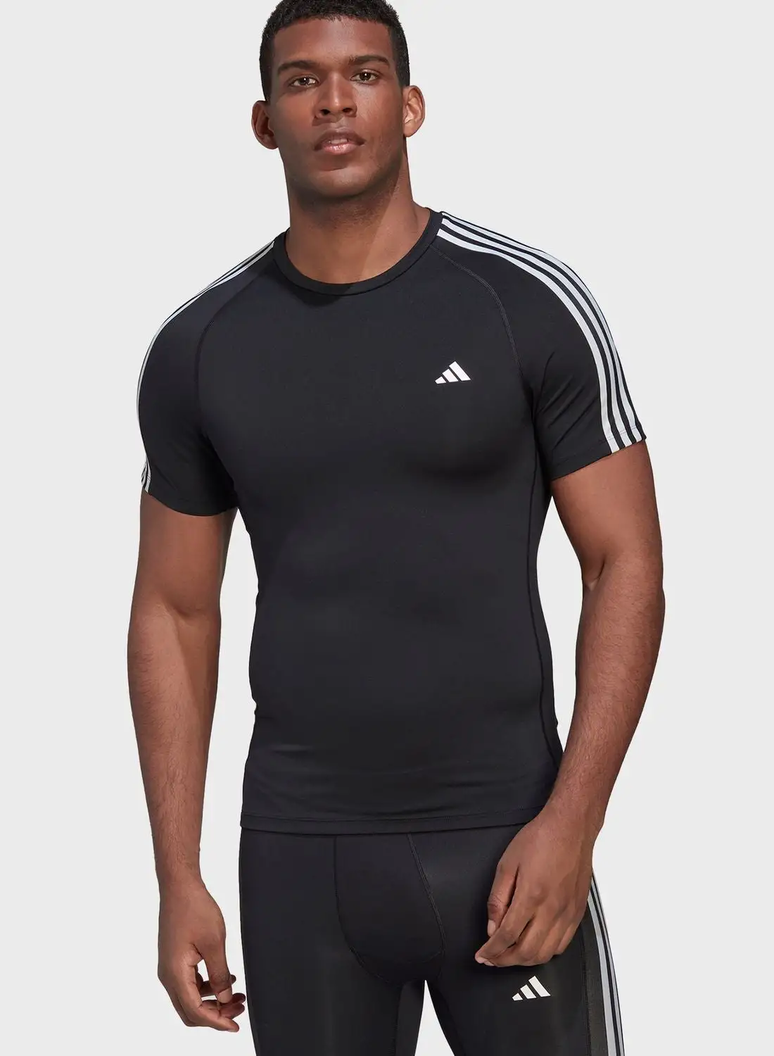 Adidas 3 Stripes Techfit T-shirt