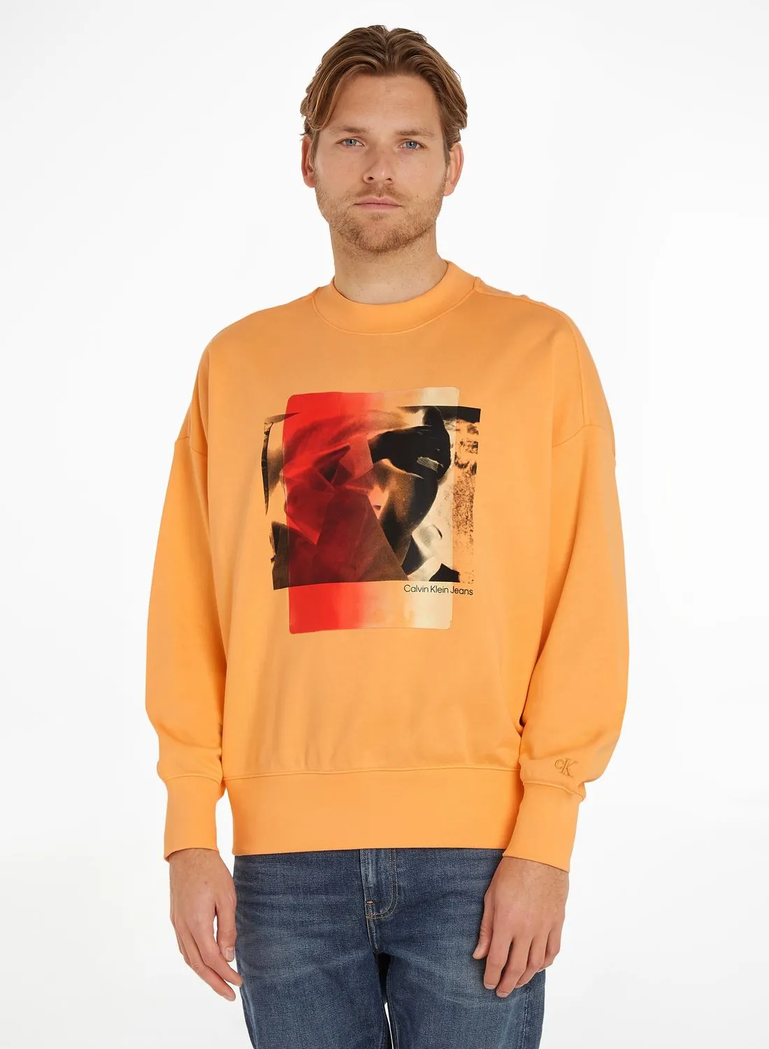 Calvin Klein Jeans Graphic Print Crew Neck Sweatshirt
