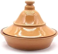 CORZANA Spanish Made 8 Inch Stoneware Casserole with Lid | Healthy Pottery Pottery Pot | Spanish Pottery Lid Saucer
