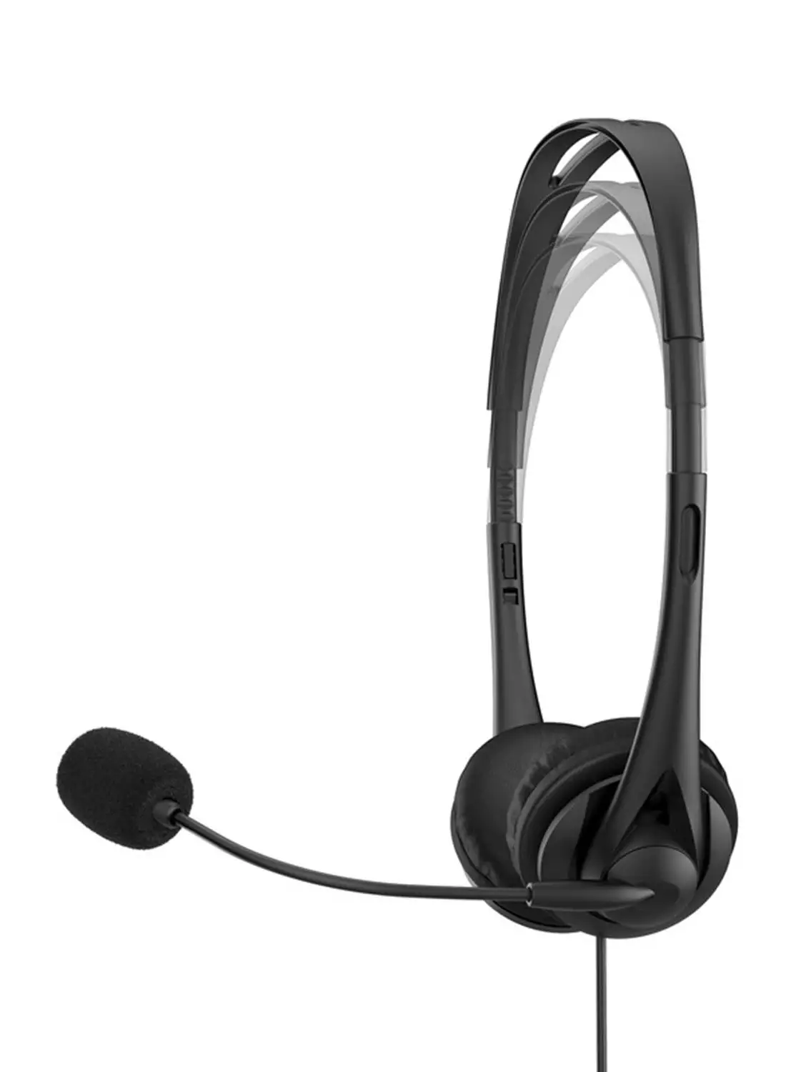 سماعة رأس استريو سلكية HP مقاس 3.5 مم باللون الأسود الأوروبي