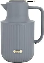 Alsaifgallery Lura Thermos with Handle, 1.5 Liter Capacity, Dark Gray/Gold