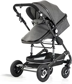 Hibobi 1485740 Two-Way High View Sit and Lay Lightweight Folding Stroller, Grey