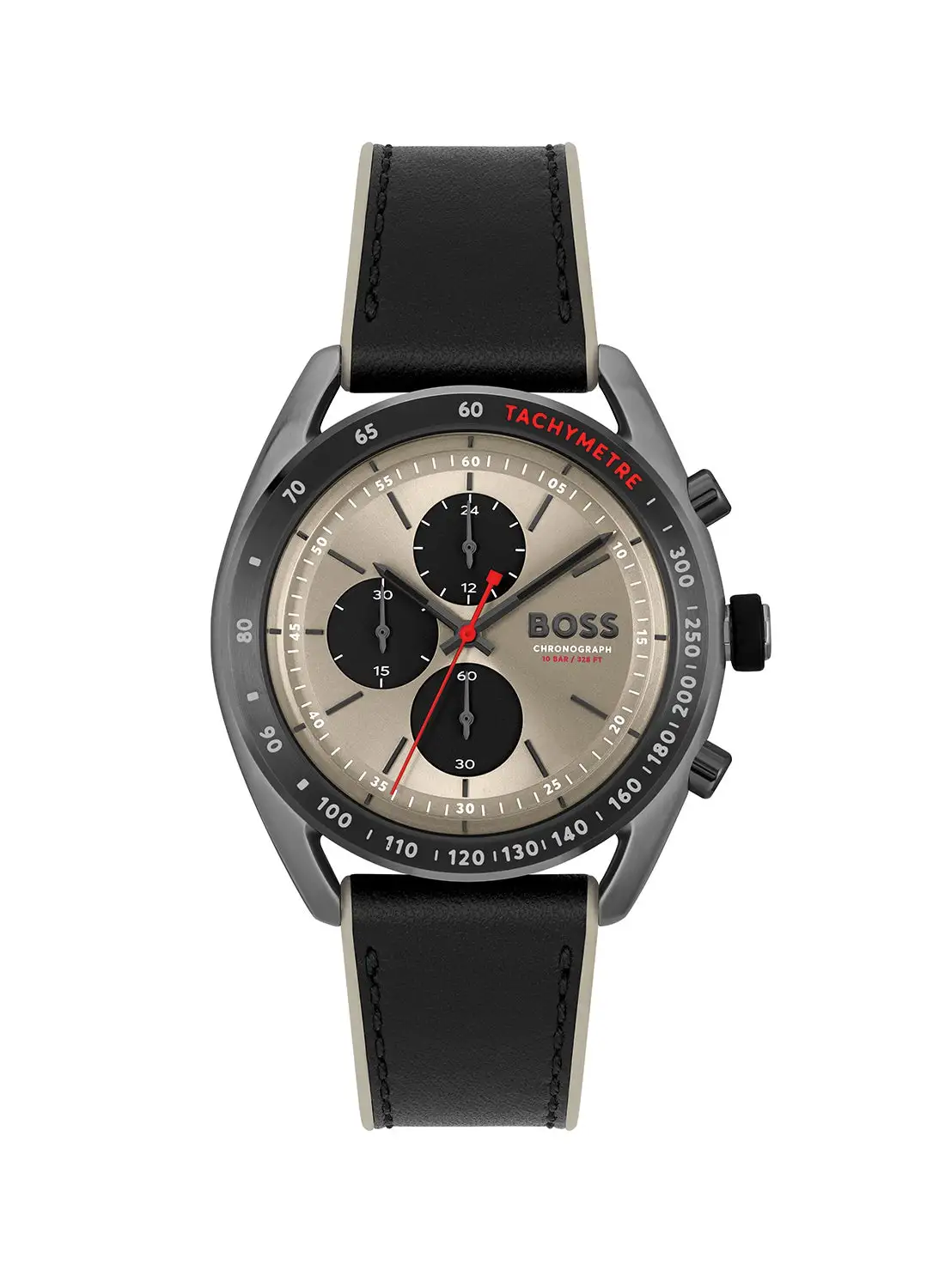 HUGO BOSS Men's Chronograph Round Shape Silicone Wrist Watch 1514024 - 44 Mm