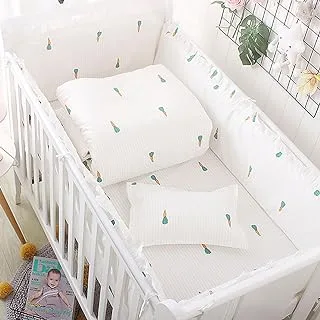 Hibobi 1414701 Pure Cotton All over Printing Baby Crib Bedding Set 5-Pieces