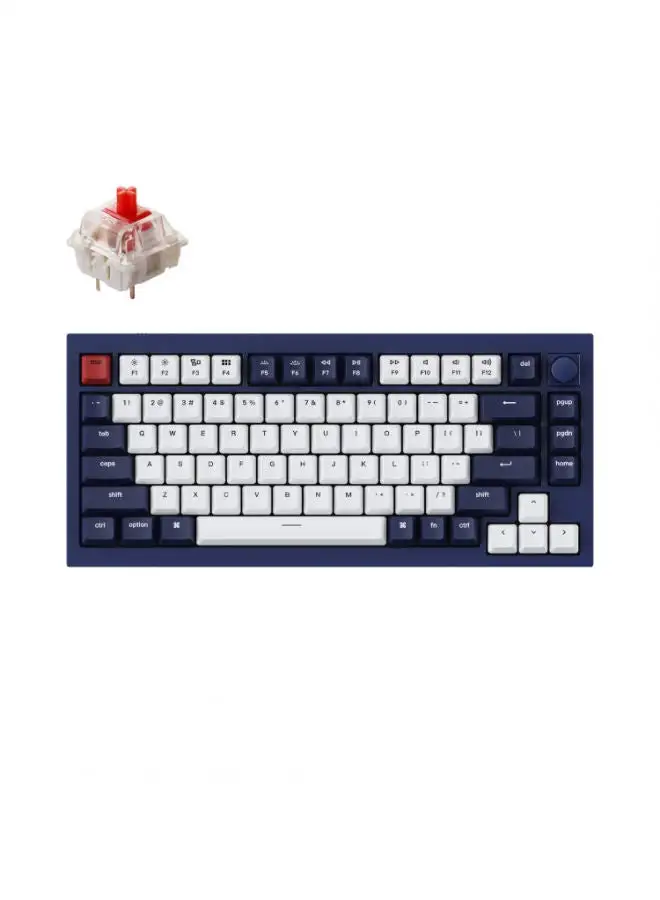 Keychron Q1-O1 QMK Gateron G-PRO Switch Mechanical RGB Keyboard, Knob, Red Switch and Costom Hot-swappable