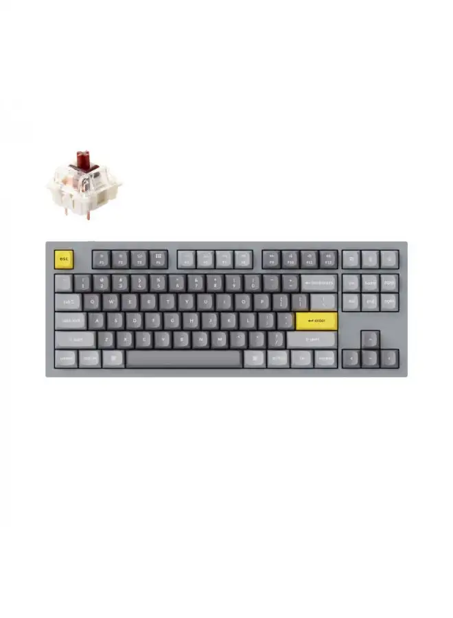 Keychron Q3-N3 QMK Custom Wired Mechanical Keyboard (Fully Assembled) - Brown Switch RGB