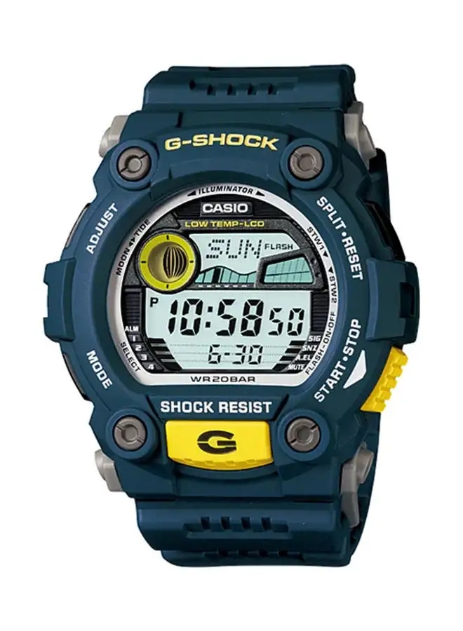 جي شوك ساعة يد رقمية دائرية مقاومة للماء G-7900-2DR للرجال