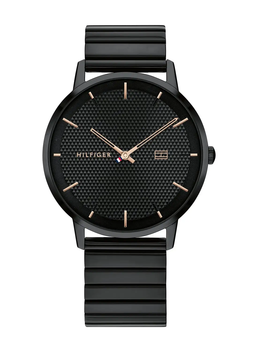 TOMMY HILFIGER Men's Analog Round Shape Stainless Steel Wrist Watch 1791655 - 40.5 Mm
