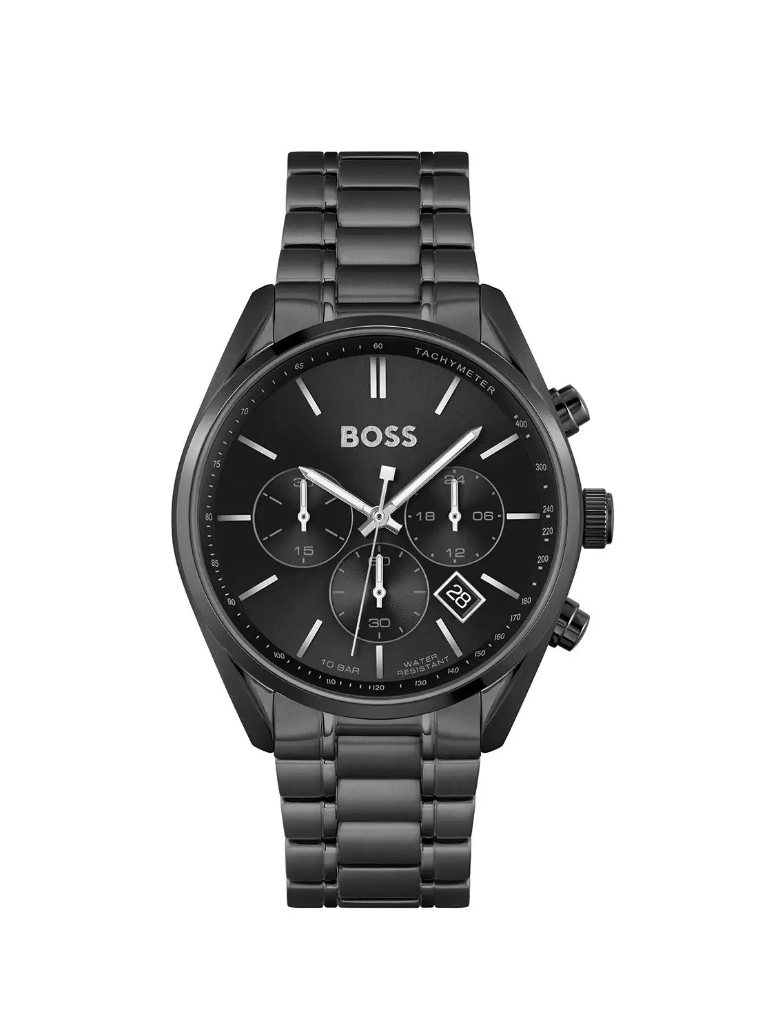HUGO BOSS Men's Chronograph Round Shape Stainless Steel Wrist Watch 1513960 - 44 Mm