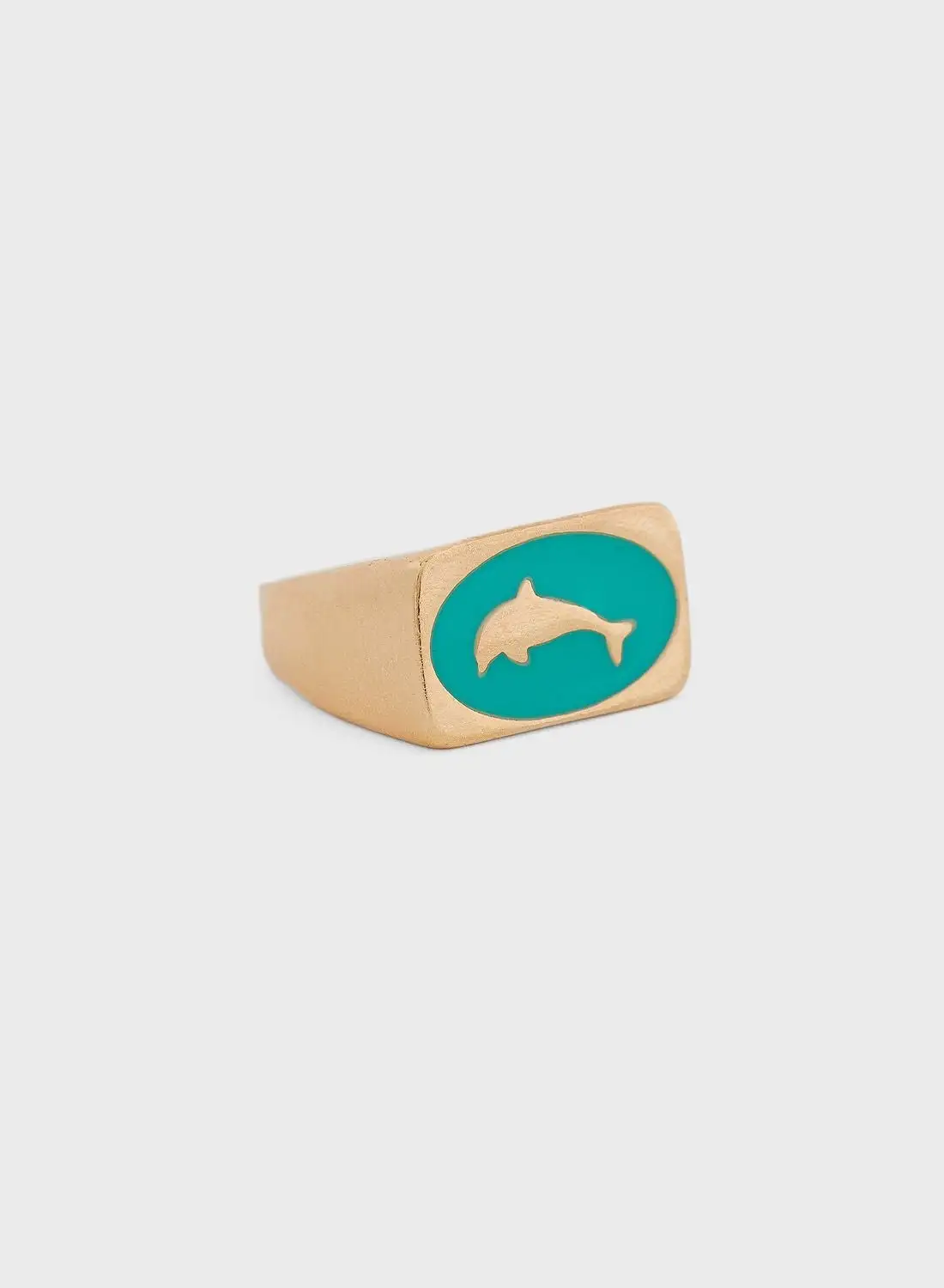 Ginger Quirky Dolphin Enamel Ring