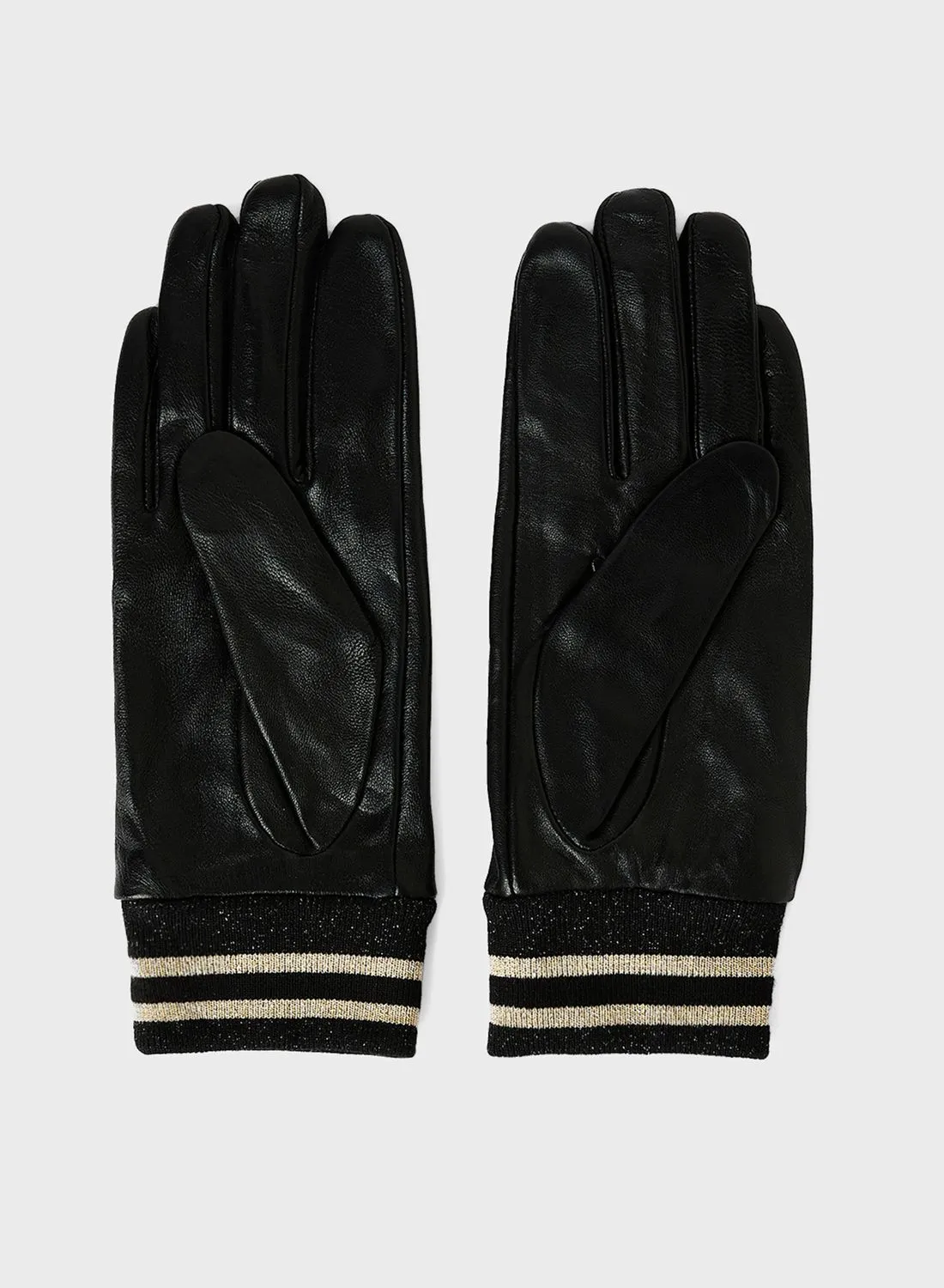 ONLY Glitter Cuff Leather Gloves