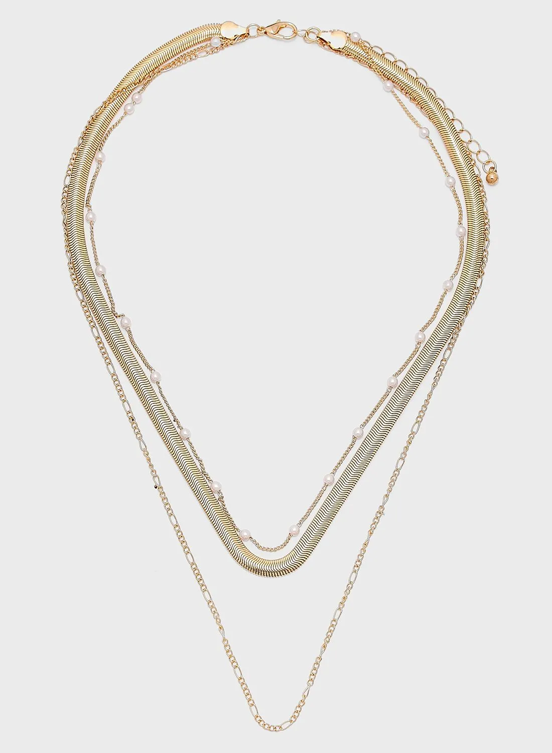 ELLA Pearl Mix Chain Necklace