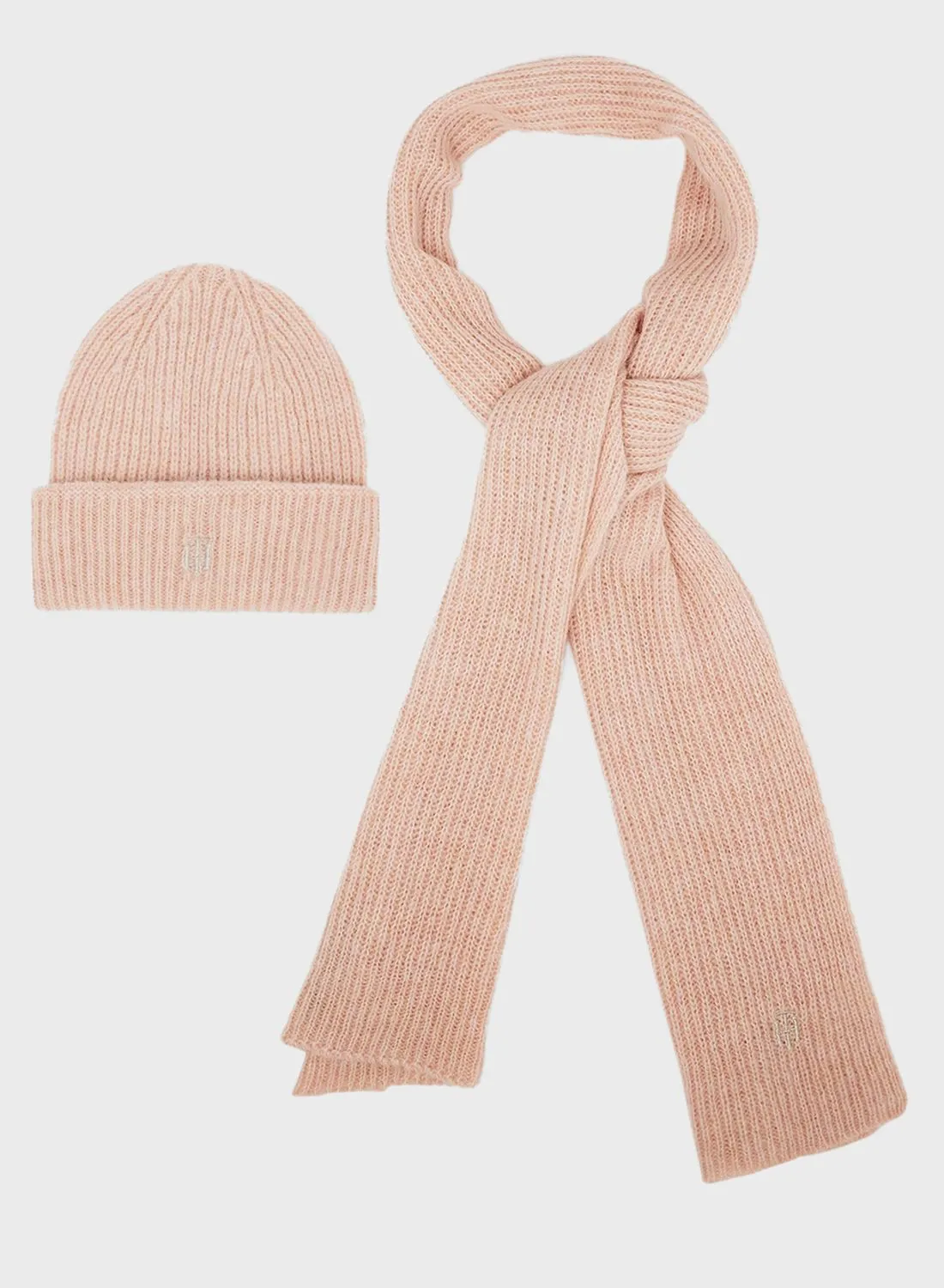 TOMMY HILFIGER Flecked Scarf And Beanie Gift Set
