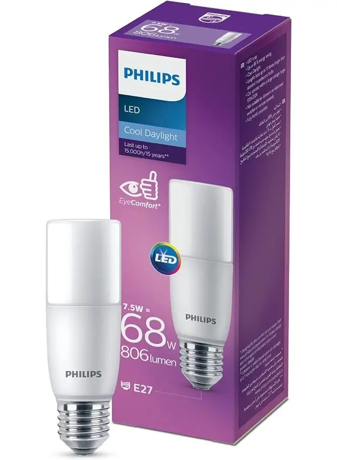 Philips DLStick 7.5W E27 6500K FR LED Lamp Daylight