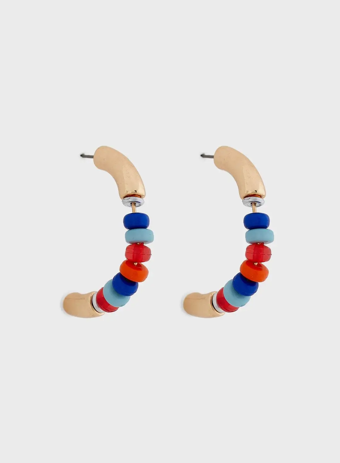 Ginger Colorful Beaded Hoop Earrings