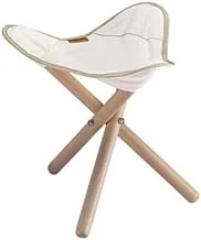 مقعد خشبي مثلث قابل للطي للاستخدام الخارجي من Naturehike، بني فاتح/أبيض