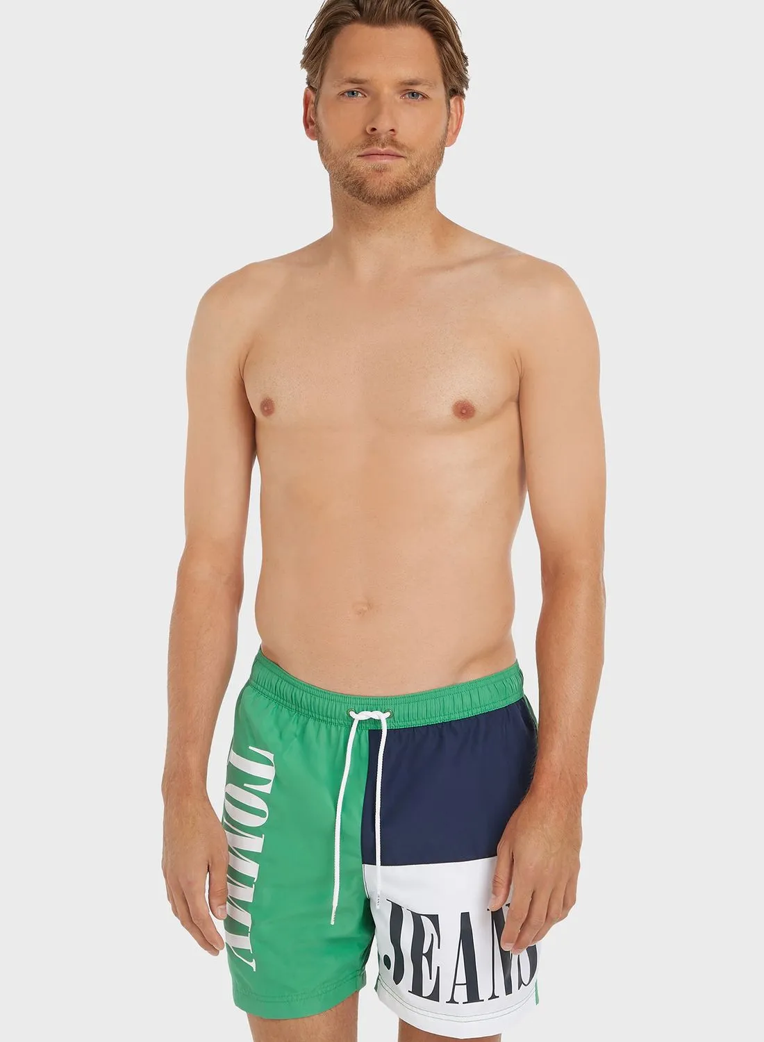 TOMMY JEANS Logo Color Block Swim Shorts