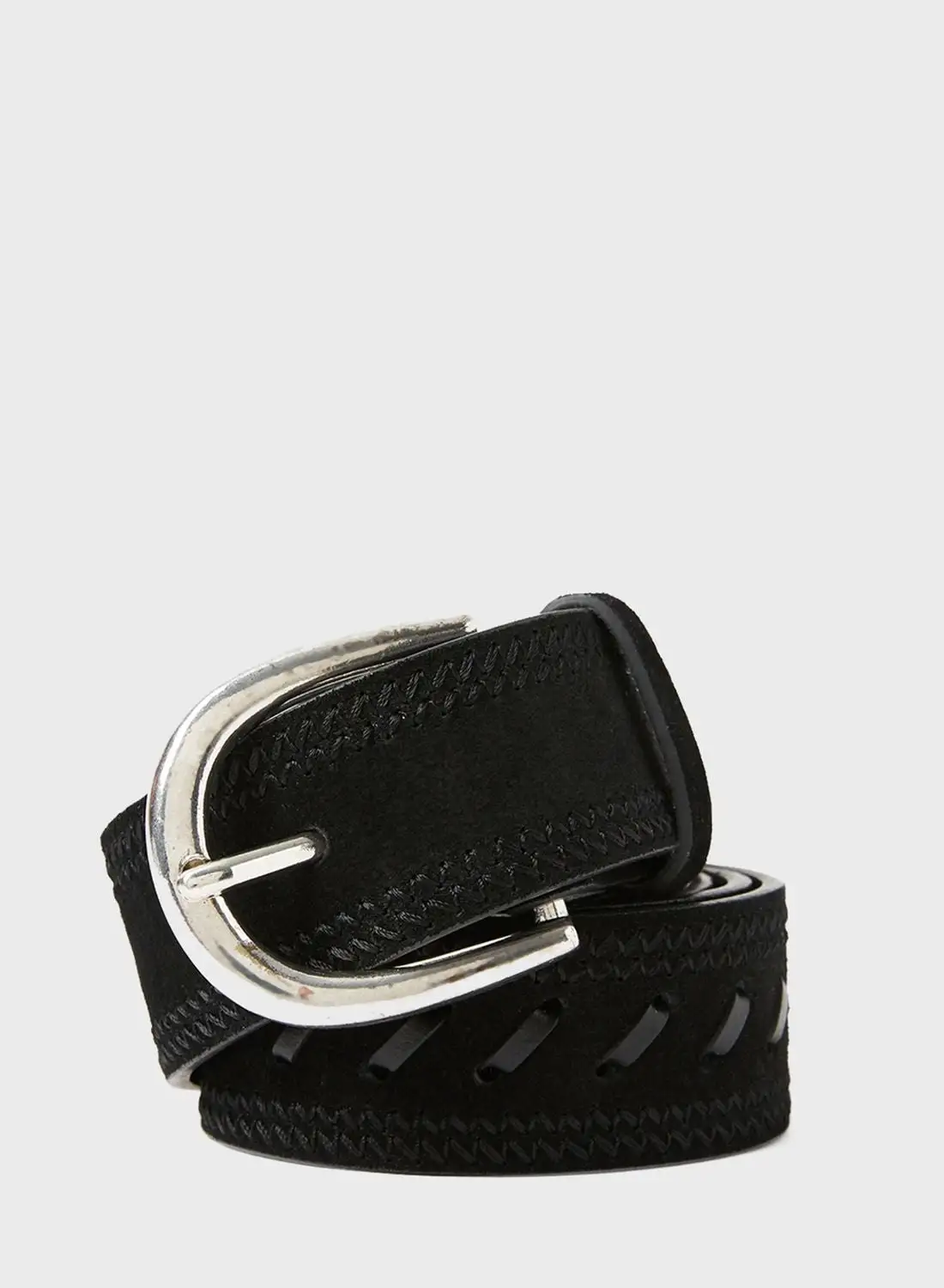 MANGO Leather Belt