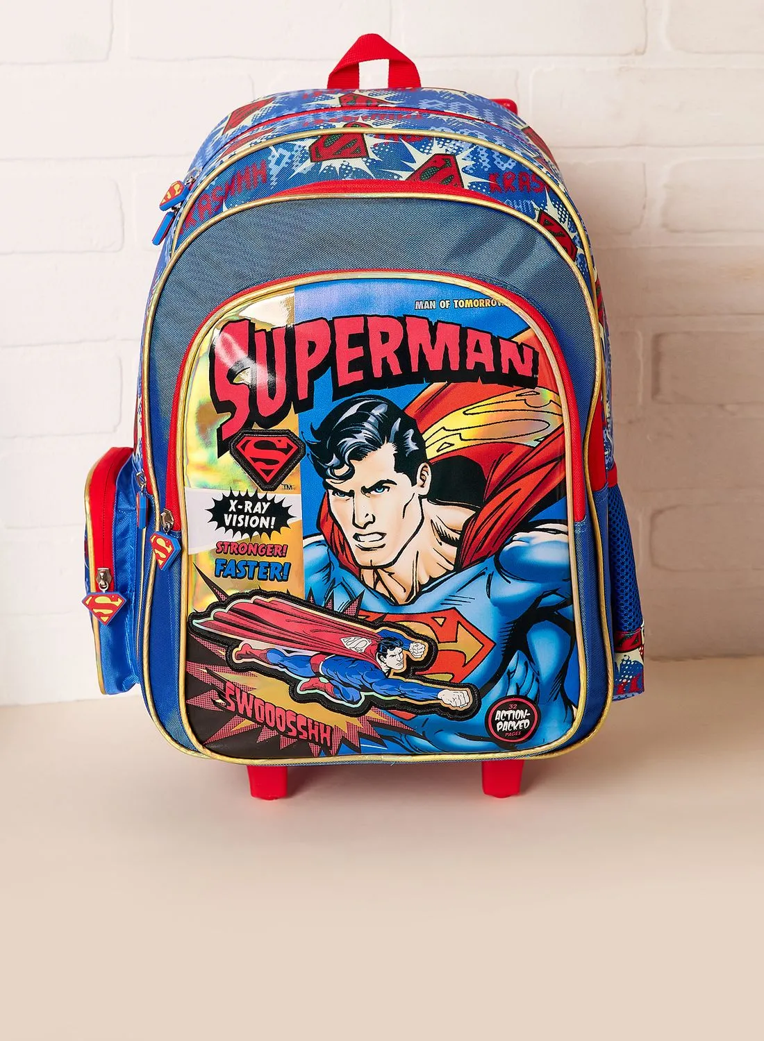 SUPERMAN Back To School Superman Trolley Bag