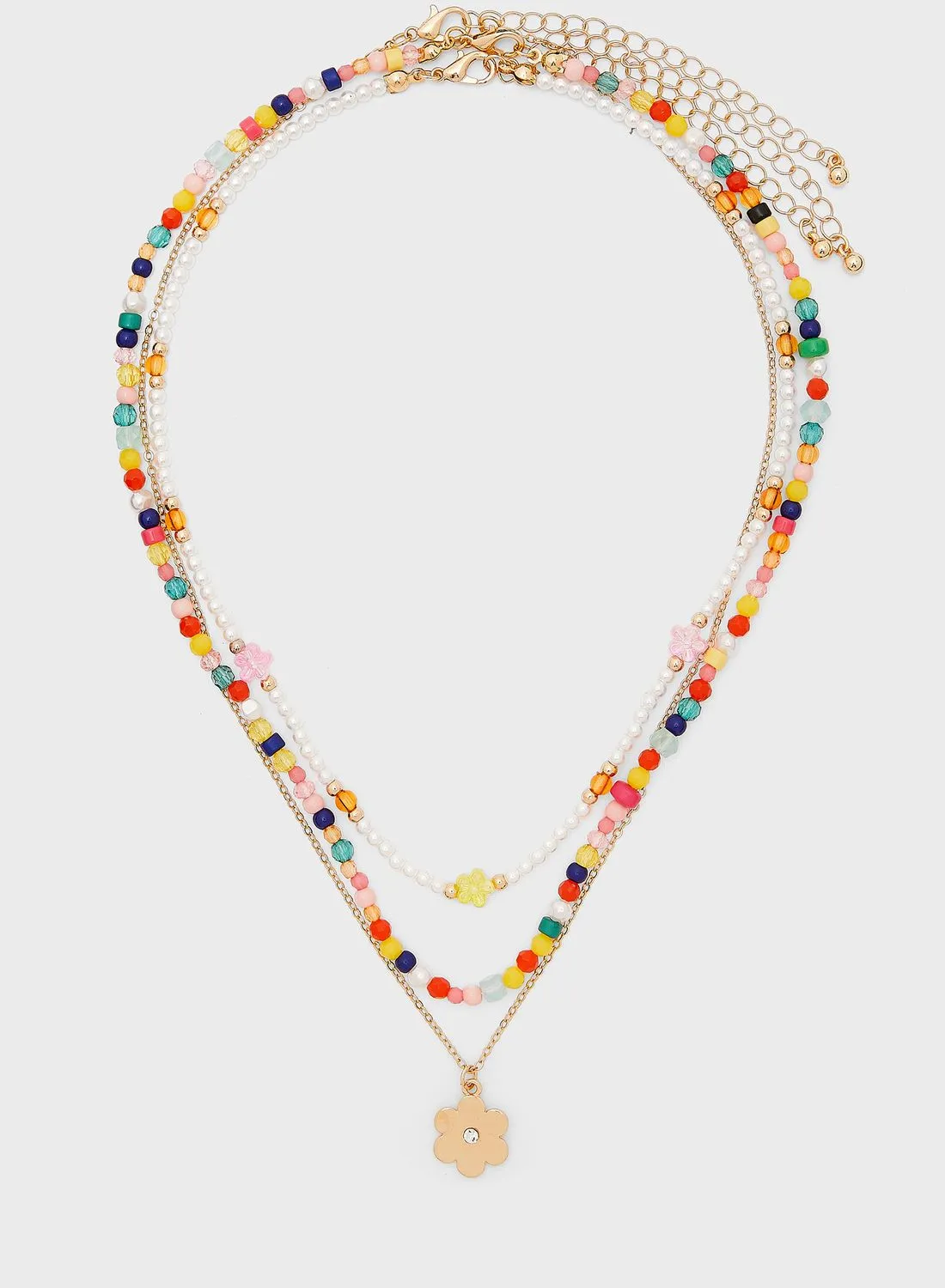Ginger 3 Pack Floral Beaded Necklace