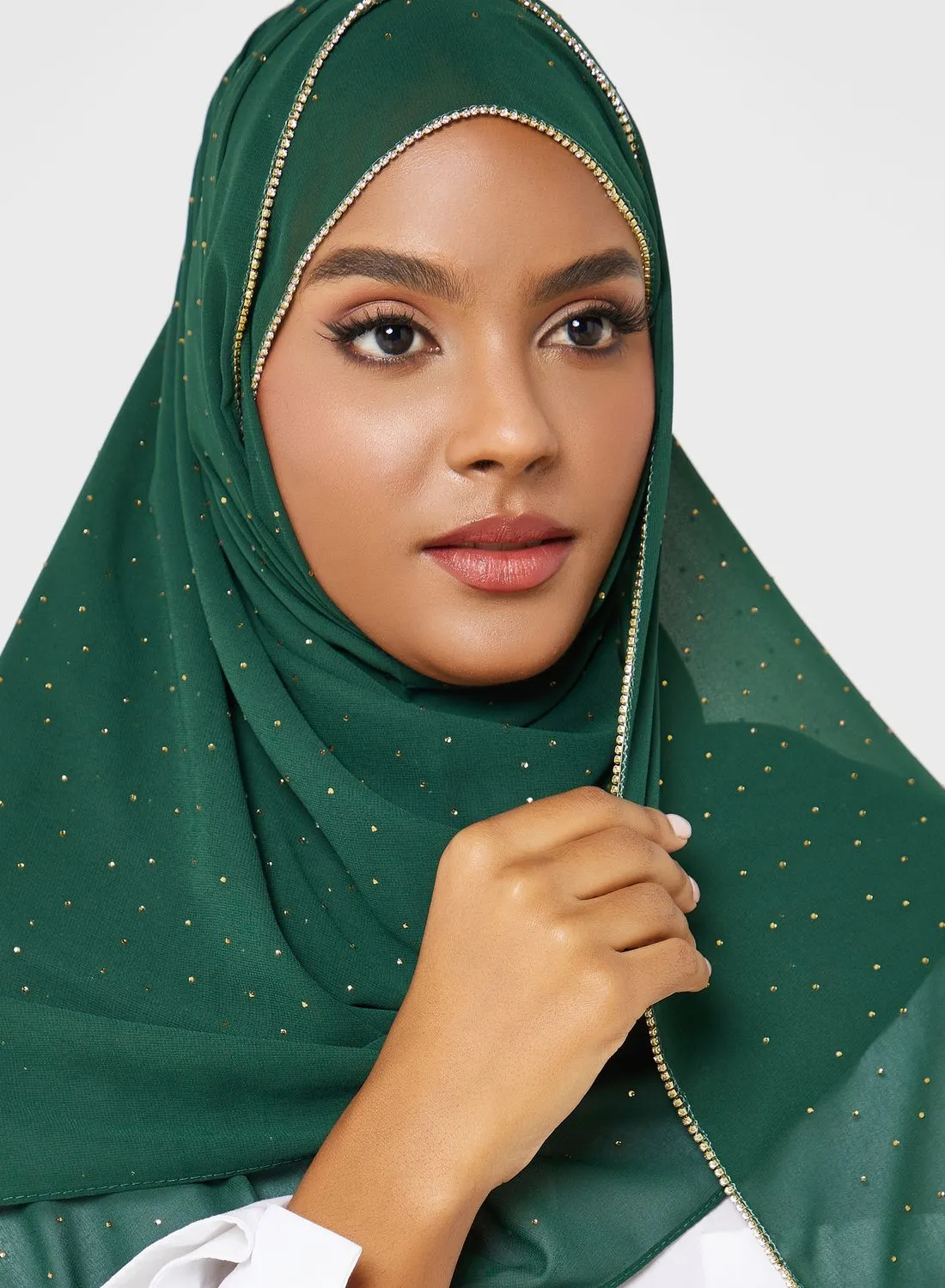 Khizana Rhinestone Embellished Long Hijab Scarf