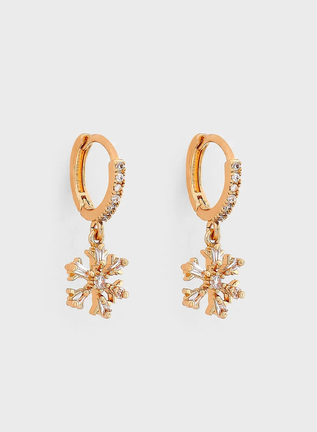 ELLA Diamante Floral Drop Earrings