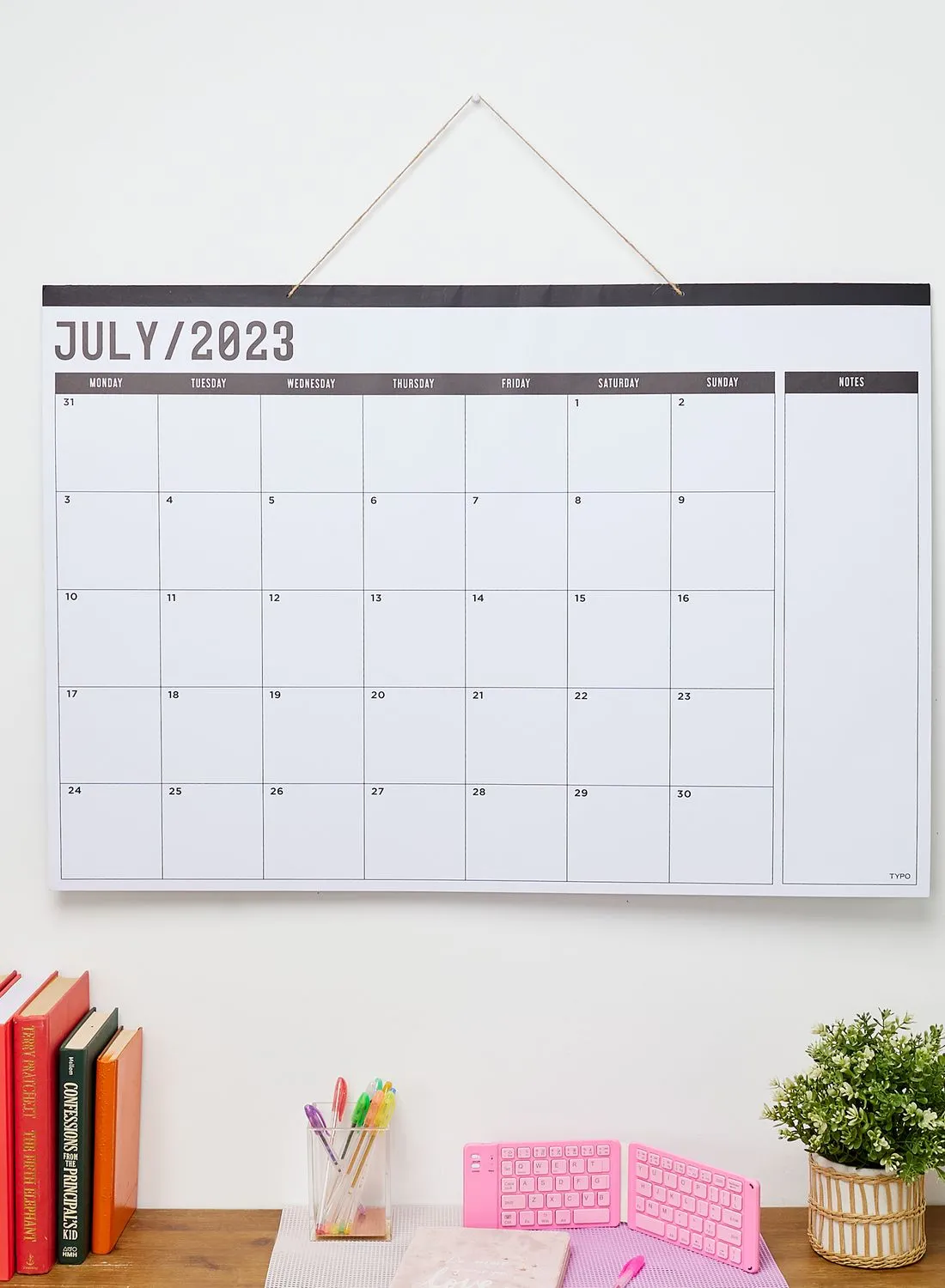 Typo A1 Hanging Calendar 2023-24