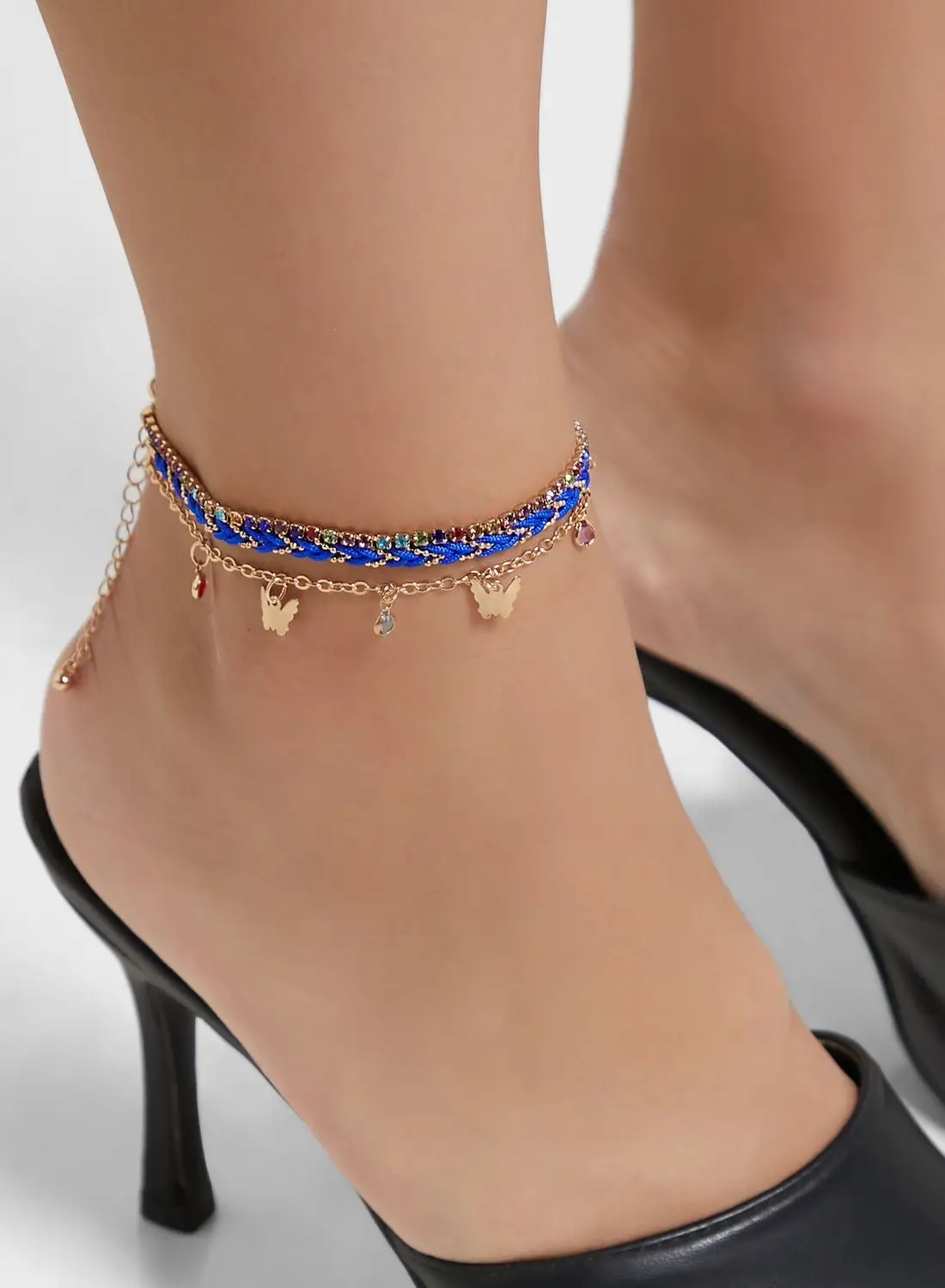 Ginger 3 Pack Mix Butterfly Anklet Set