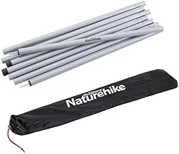 Naturehike 4 أقسام أعمدة مظلة فولاذية، قطعتين، ارتفاع 2.2 متر، فضي