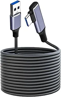 NALACAL Link Cable 3M Compatible with Meta Quest Pro/Oculus Quest 2 Accessories and PC/Steam VR, High Speed PC Data Transfer, USB 3.0 to USB C Cable for VR Headset and Gaming PC