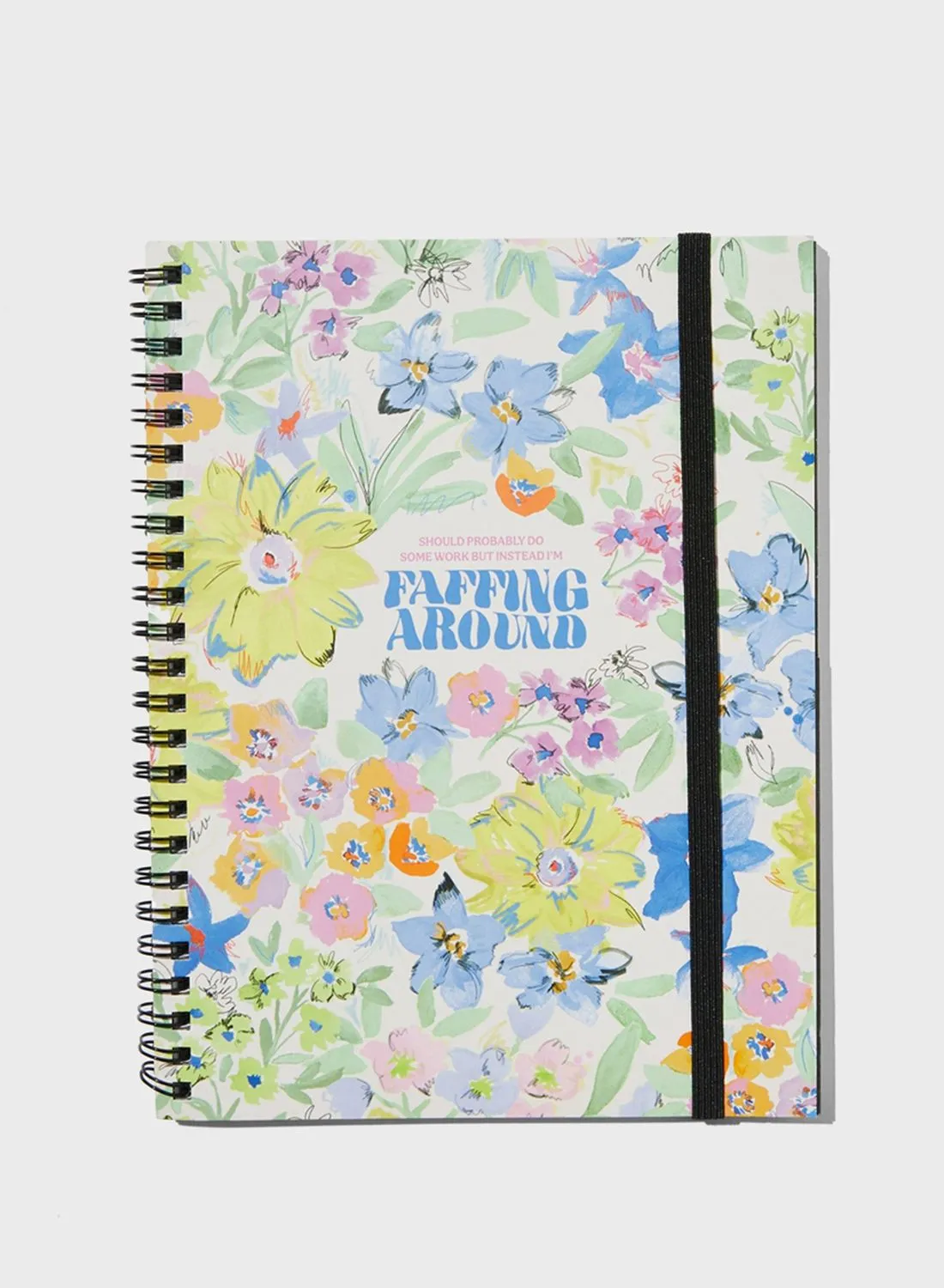 Typo Floral A5 Spinout Notebook