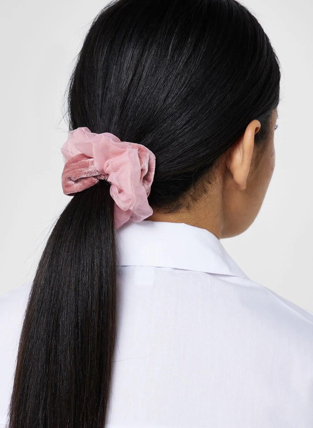 ELLA 2 Pack Velvet Detail Scrunchie Hair Tie