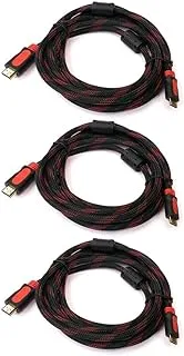 كابل Taimi HDMI عالي السرعة 4K 3D HDTV PC PlayStation 4، تلفزيون بلازما، كمبيوتر محمول Ethernet Audio 5 M Pack of 3