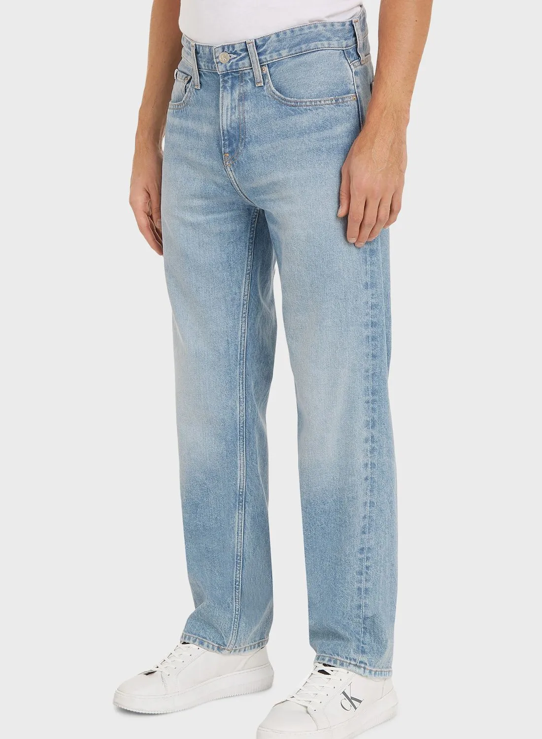 Calvin Klein Jeans Straight Fit Mid Wash Jeans