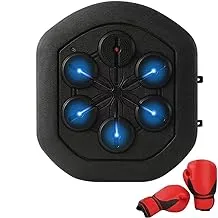 Music Boxing Machine, Electronic Boxing Machine Bluetooth Boxing Machine with Boxing Gloves Rechargeable LED Light Music Boxing Machine Wall Mount for Kids Adults Home Exercise Stress Release