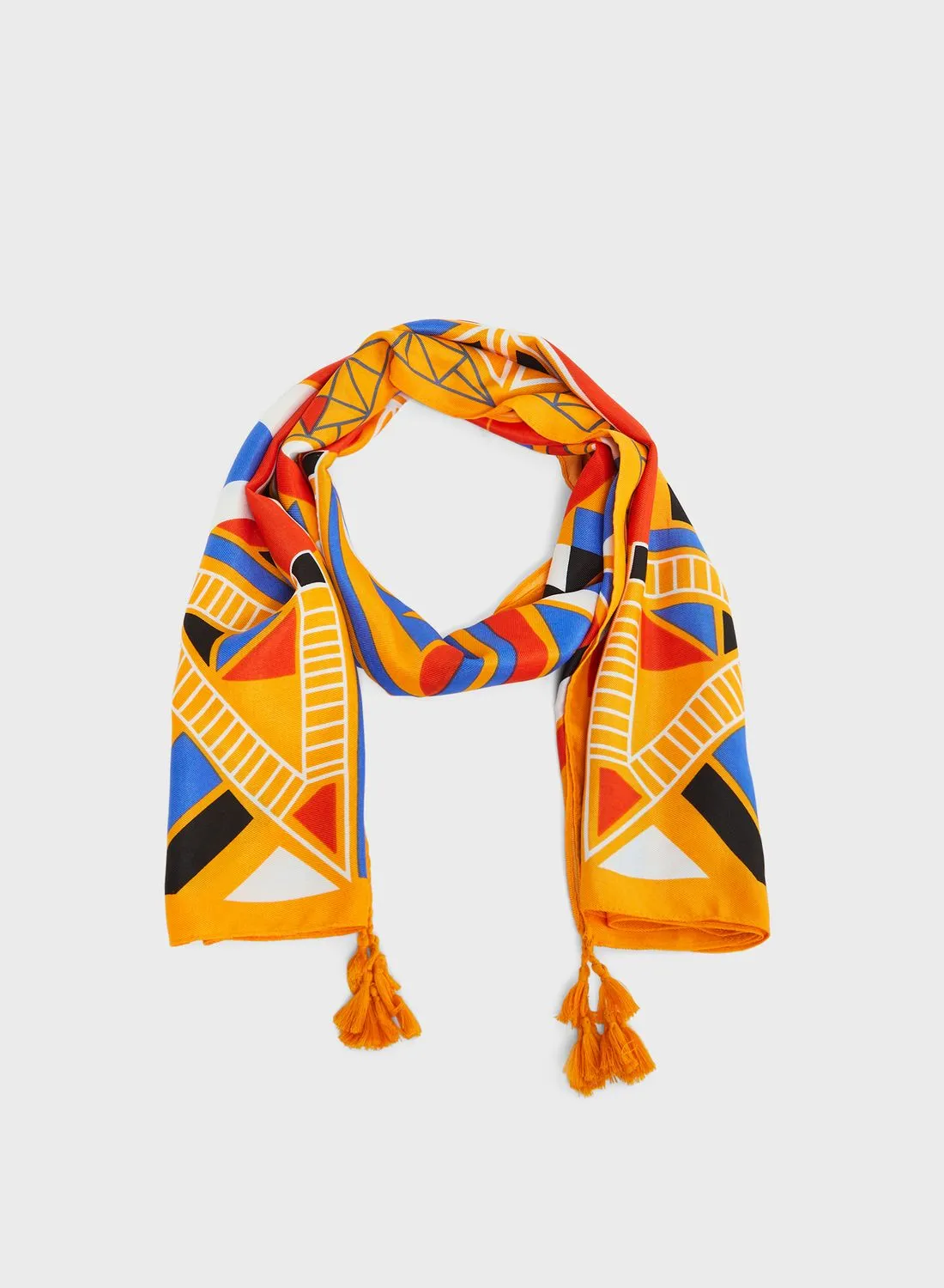 ELLA Aztec Geometric Print Long Scarf