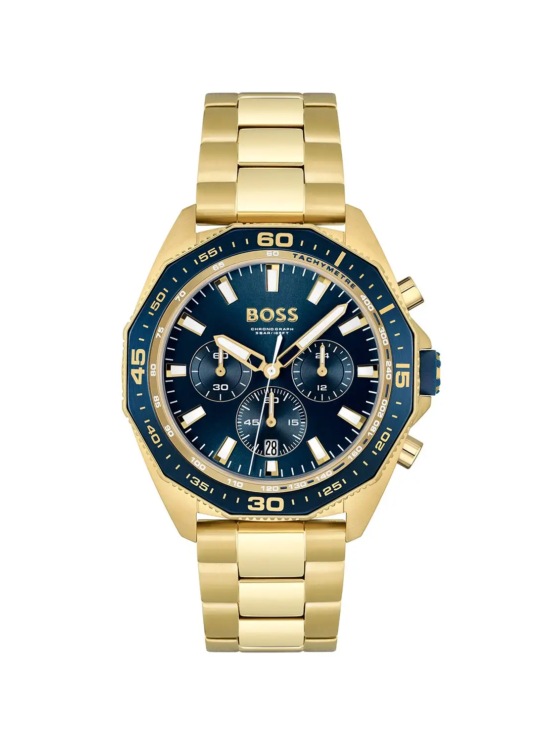 HUGO BOSS Men's Chronograph Round Shape Stainless Steel Wrist Watch 1513973 - 44 Mm