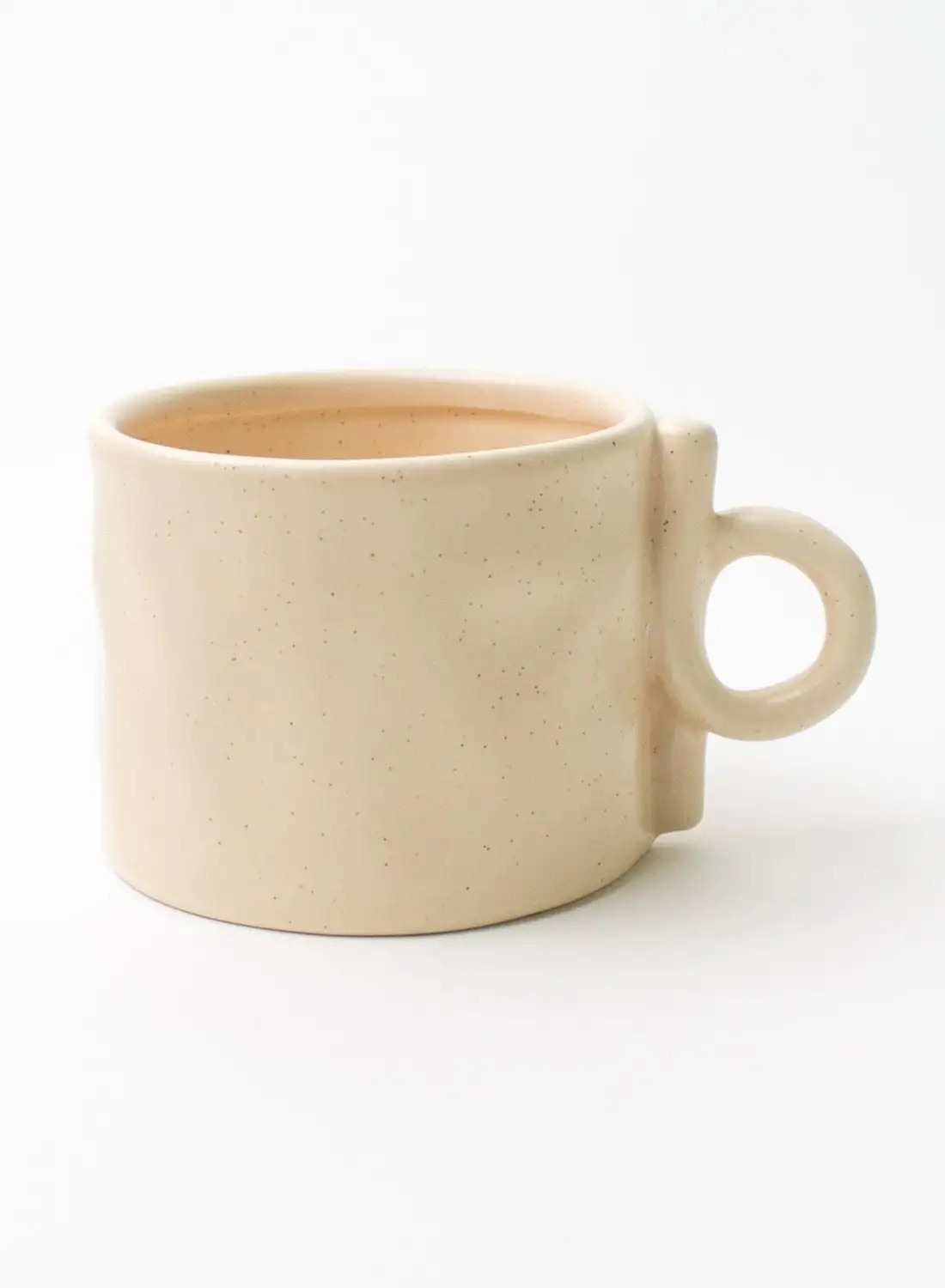 AURORA Cream Abstract Handle Mug