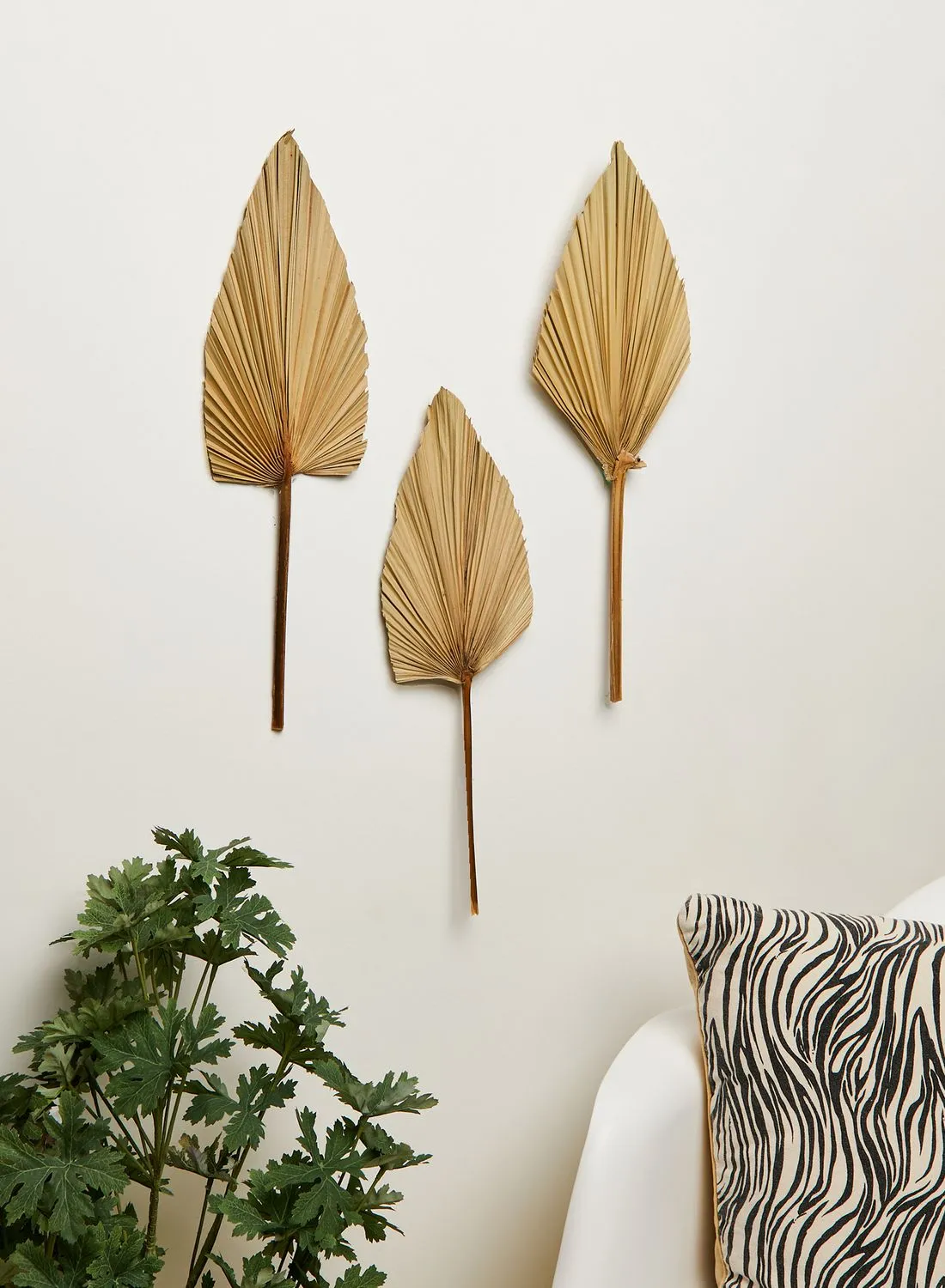 AURORA Set Of 3 Decorative Palm Leaves
