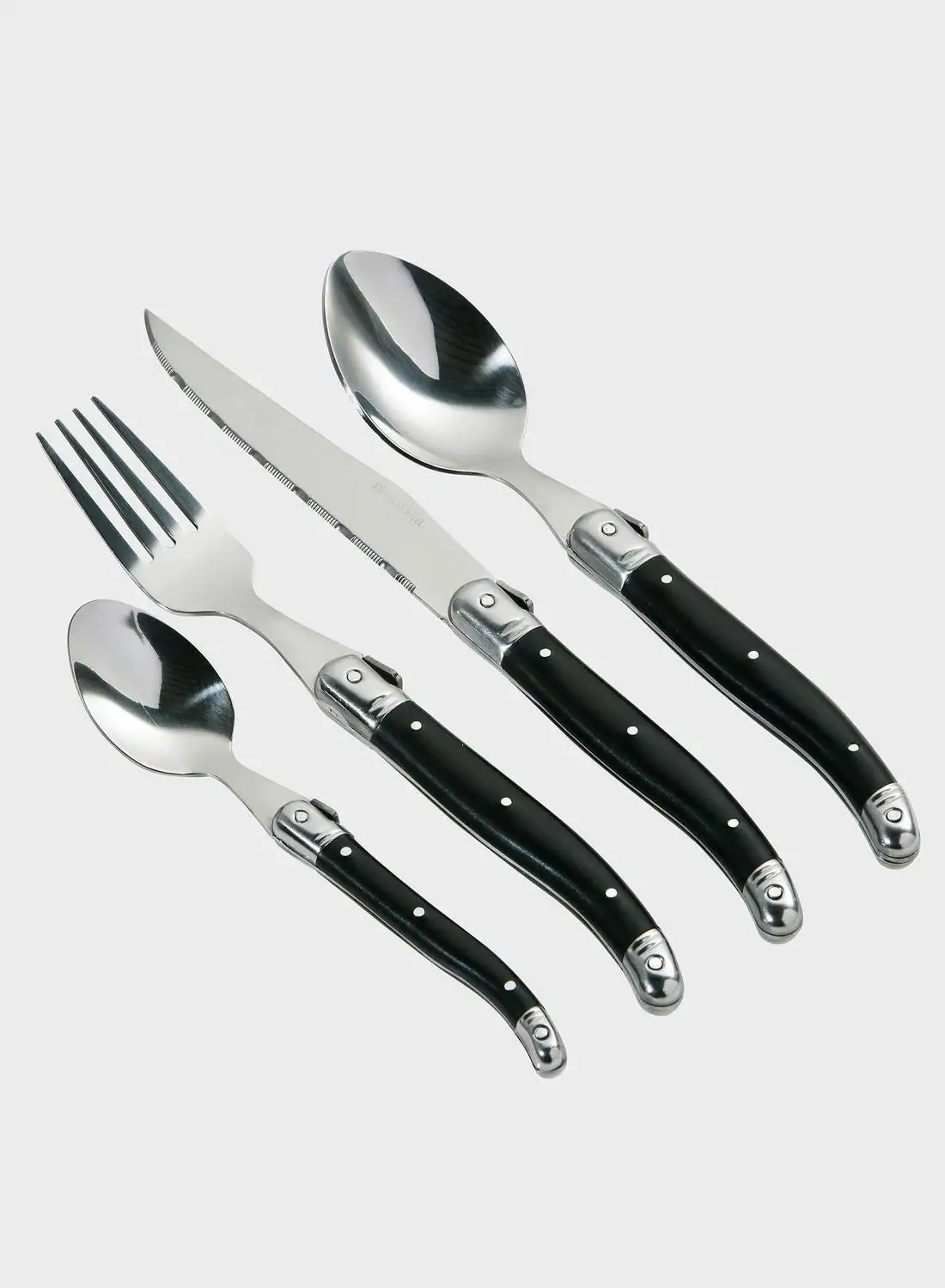 Premier 16 Piece Swiss Black Cutlery Set