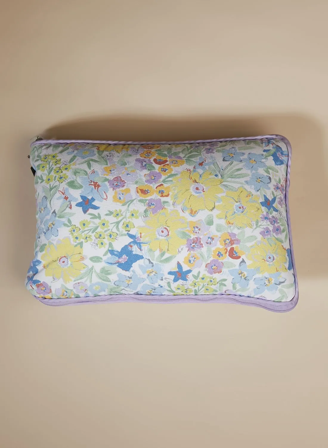Typo Handcrafted Floral Convertible Cushion Throw