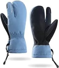 قفازات التزلج Naturehike Gl12 بثلاثة أصابع، مقاس كبير، أزرق