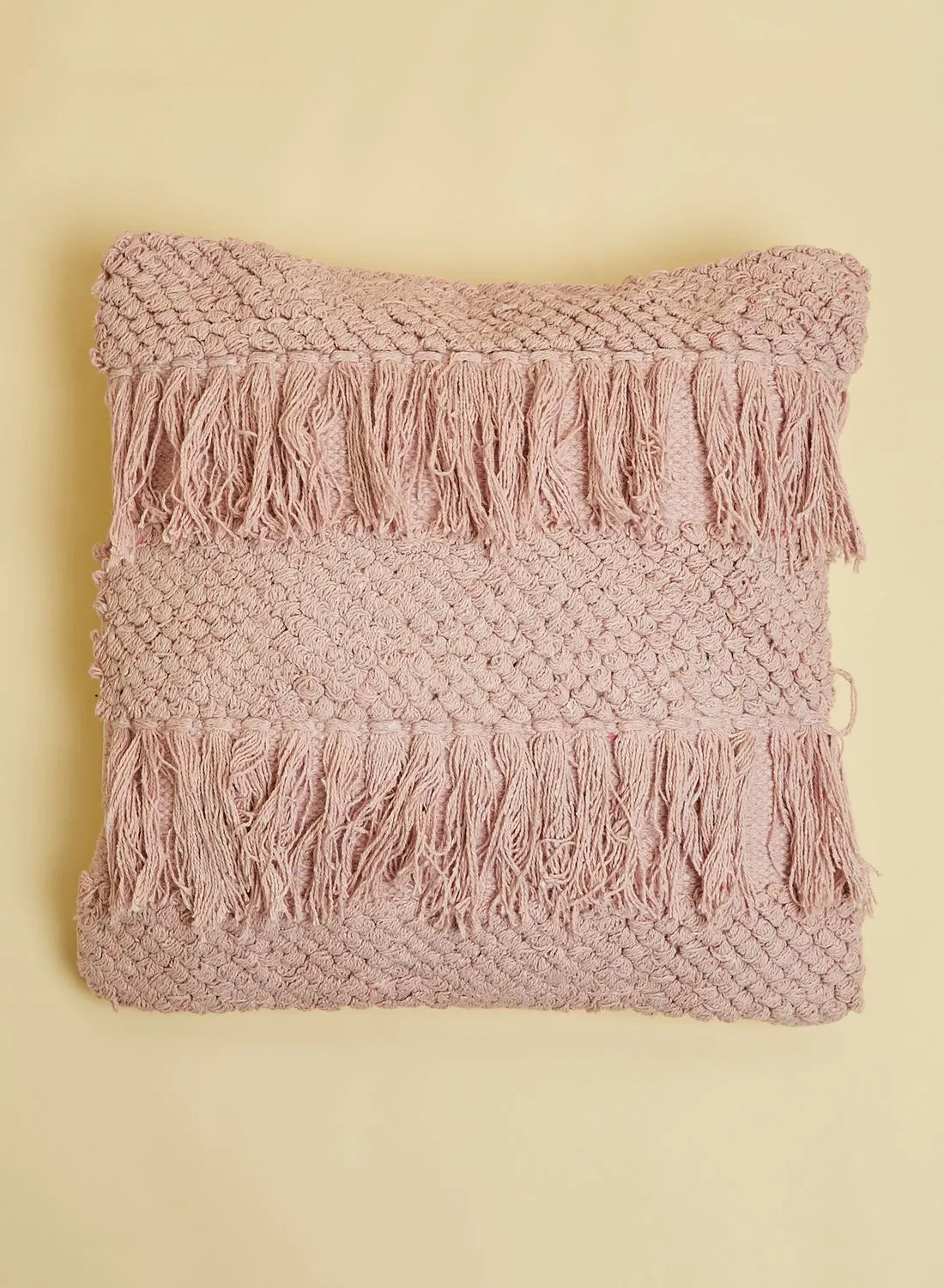 Noire Edit Pink Tassel Sequin Cushion - 16