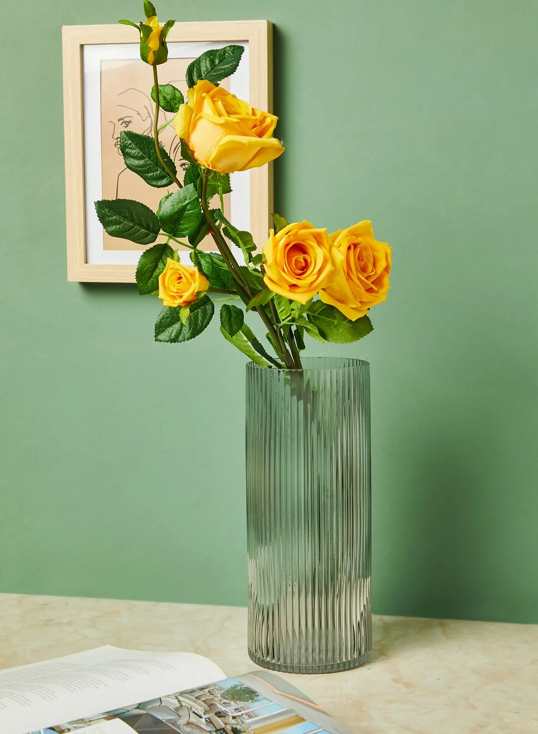 present time Large Allure Straight Glass Vase