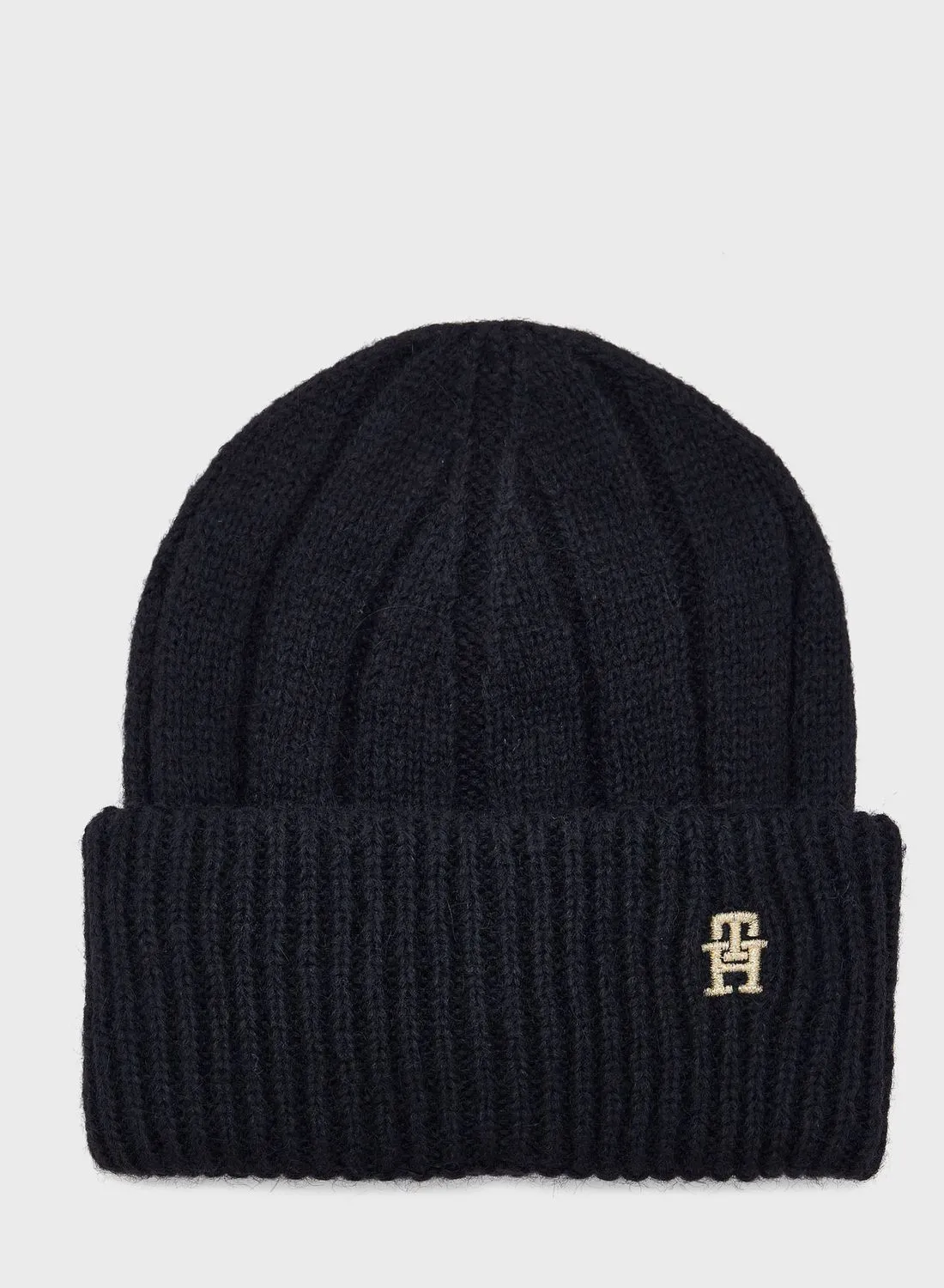 TOMMY HILFIGER Timeless Logo Detailed Beanie